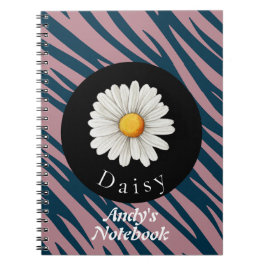 Caderno Espiral Coleção personalizada da flor Daisy