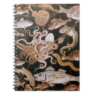 CADERNO ESPIRAL COLEÇÃO POMPEII/OCEANO - CENA DA VIDA MARÍTIMA