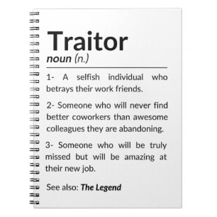 Caderno Espiral Colega de despedida engraçado, colega saindo do tr
