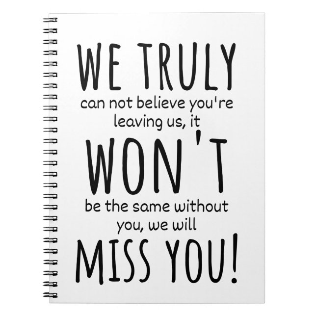 Caderno Espiral colega de trabalho saindo para mulheres, colega de (Frente)