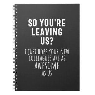 Caderno Espiral colega despedida, aposentada, colega de trabalho, 