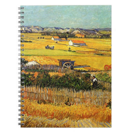 Caderno Espiral Colheita em La Crau, com Montmajour.