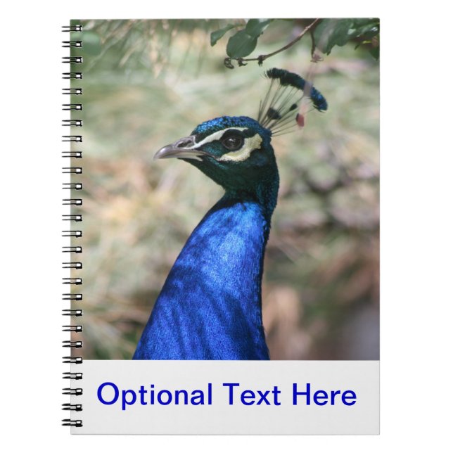 Caderno Espiral Colisão da Cabeça de Peacock (Frente)