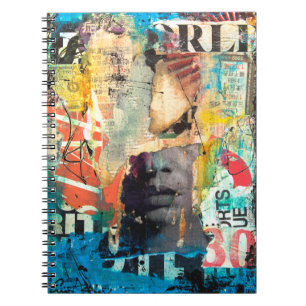 Caderno Espiral Collage Head