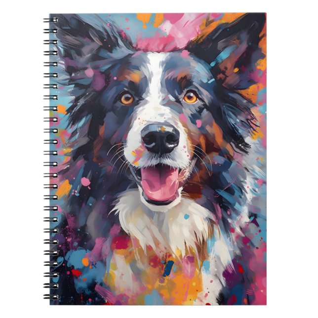 Caderno Espiral Collie Colorida Border (Frente)