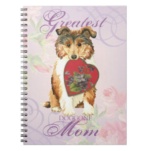 Caderno Espiral Collie Heart Mãe