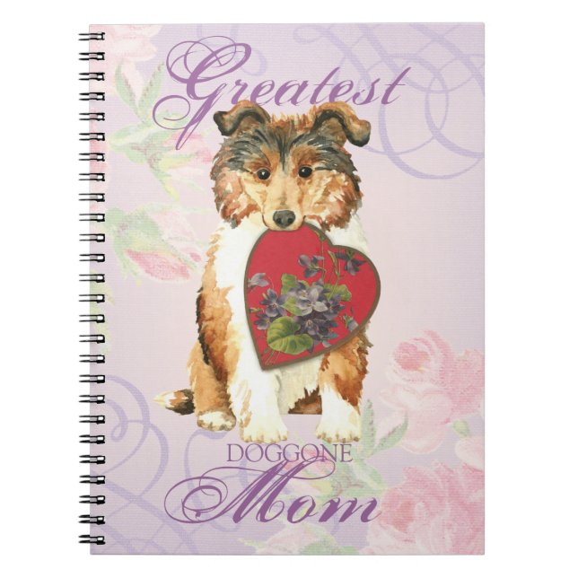 Caderno Espiral Collie Heart Mãe (Frente)