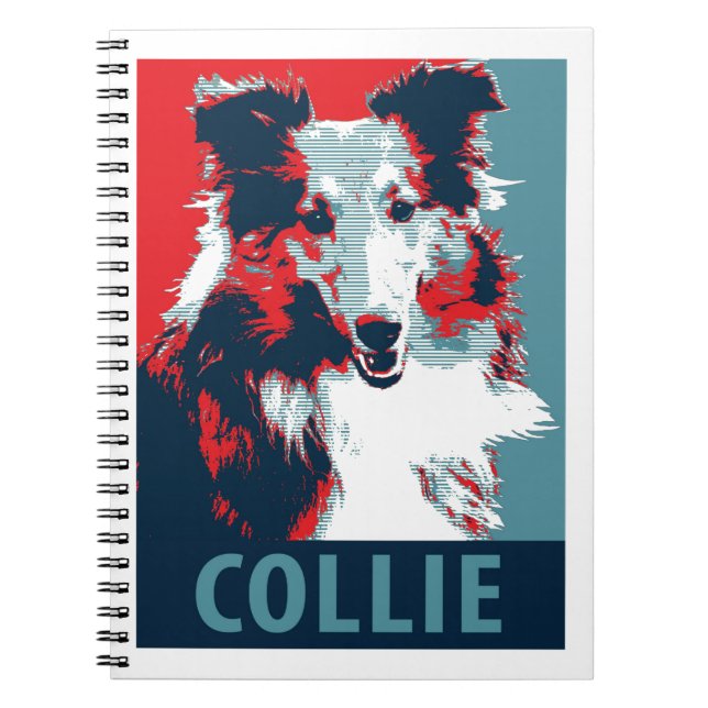 Caderno Espiral Collie Hope Parody Poster (Frente)