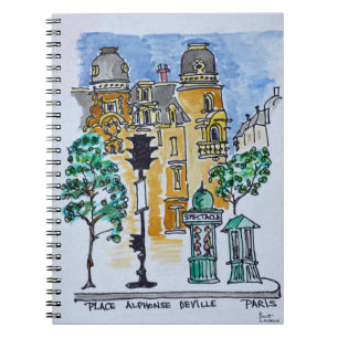 Caderno Espiral Colocar Alphonse Deville  Paris, França