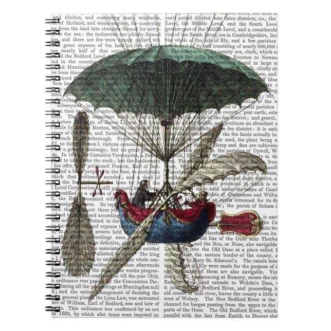 Caderno Espiral Colocar Balão de Ar Quente Du Louvre (Frente)