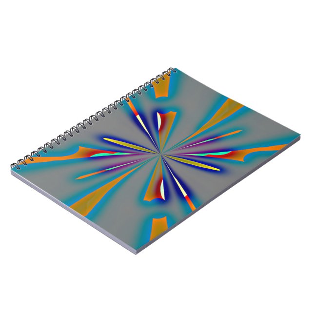 Caderno Espiral Color Starburst on Grey (Left Side)