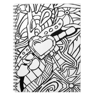 Caderno Espiral Colora-me três preto e branco