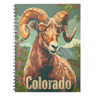 Caderno Espiral Colorado Bighorn Sheep Vintage