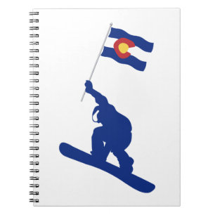 Caderno Espiral Colorado Snowboard Flag