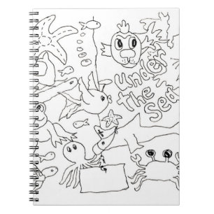 Caderno Espiral Colore a sua própria foto -"Embaixo do Mar"