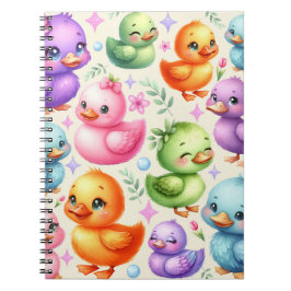 Caderno Espiral Colorful Ducklings