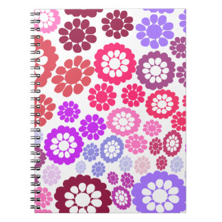 Caderno Espiral Colorful Floral Spiral Photo Notebook