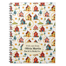 Colorful Neighborhood Houses Realtor