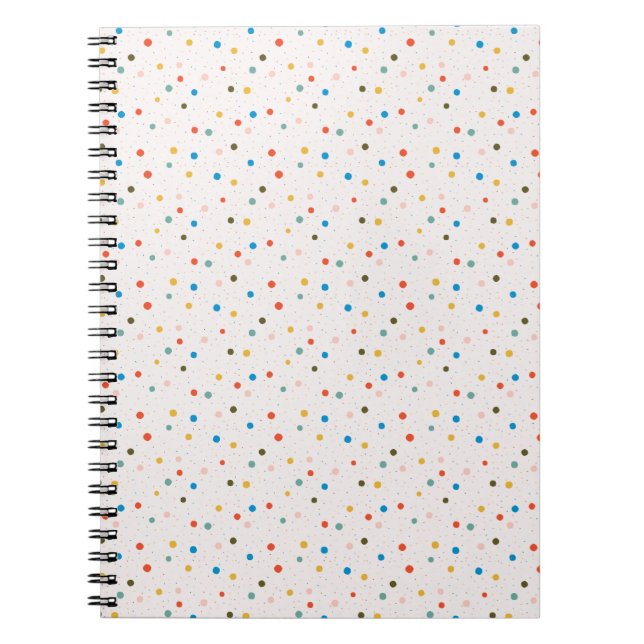Caderno Espiral Colorful Painted Dots  (Frente)