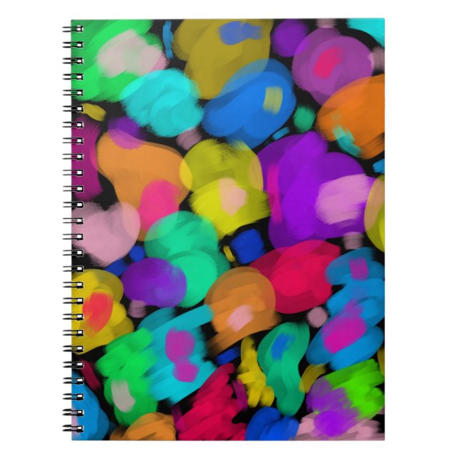 Caderno Espiral Colorful watercolor print (Frente)