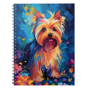 Caderno Espiral Colorful Yorkshire Terrier