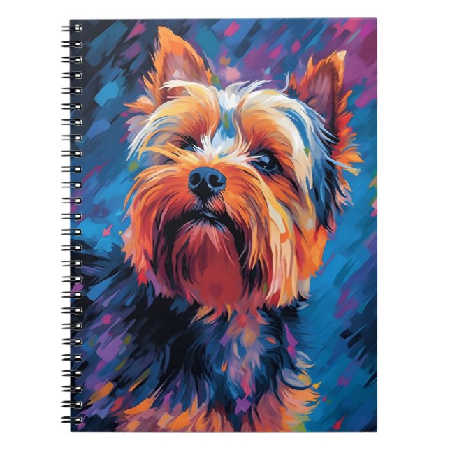Caderno Espiral Colorful Yorkshire Terrier (Frente)