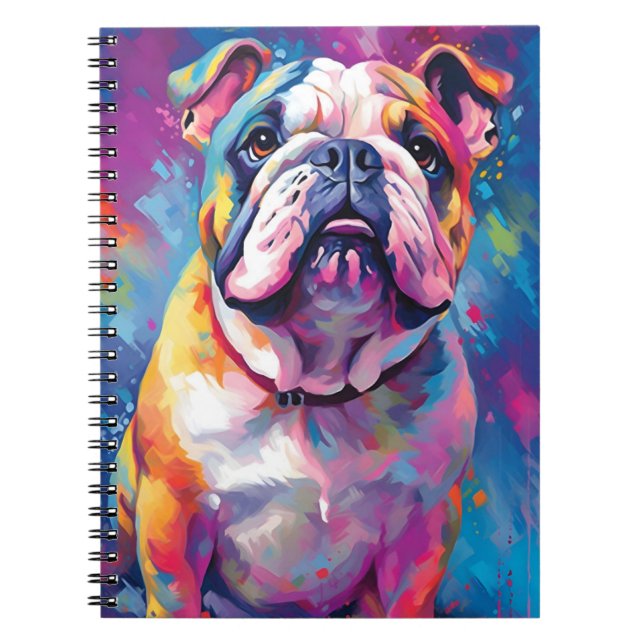 Caderno Espiral Colorida Bulldog (Frente)