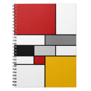Caderno Espiral Colorida inspiração Mondrian