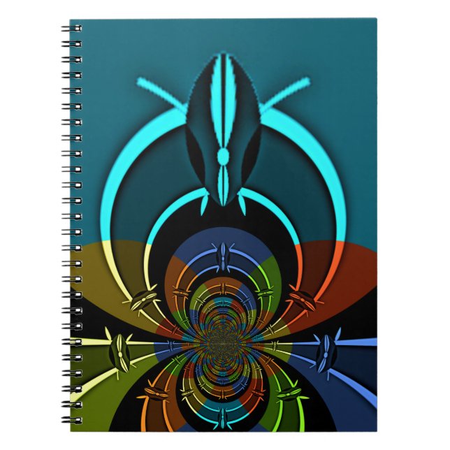 Caderno Espiral Colorida Maasai Shield Design (Frente)