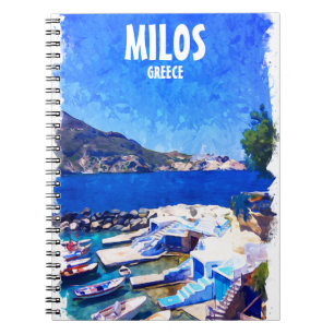 Caderno Espiral Colorida Milos Grécia Art