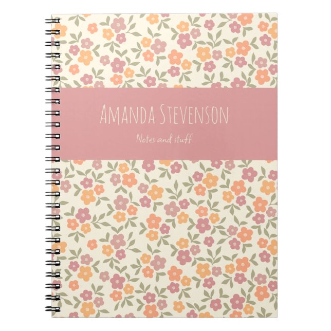 Caderno Espiral Colorida notebook Florals (Frente)