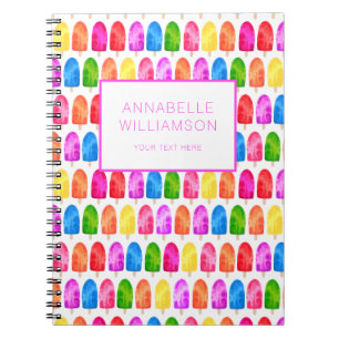 Caderno Espiral Colorida Psicle Ice Lolly