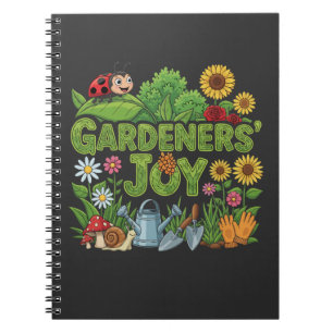 Caderno Espiral Colorido & Caprichoso Cartoon "A Alegria dos Jardi