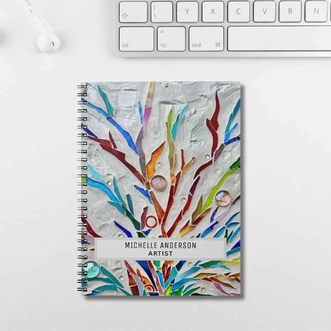 Caderno Espiral Colorido do Artista (Criador carregado)