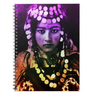 Caderno Espiral Colorido Magrebe Ouled Naïl Berber Girl Female