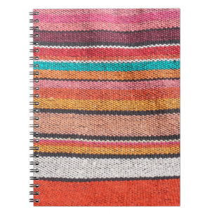 Caderno Espiral Colorido mexicano, ao estilo peruano, a superfíci