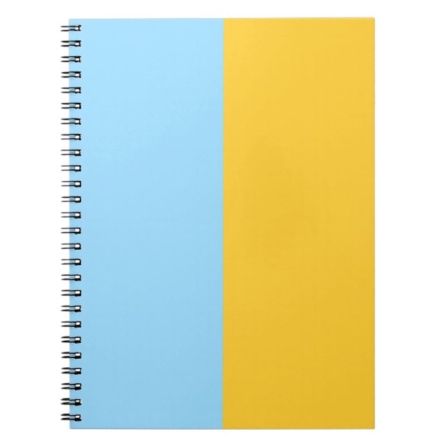 Caderno Espiral Columbia Blue e Dourado CUSTOM (Frente)