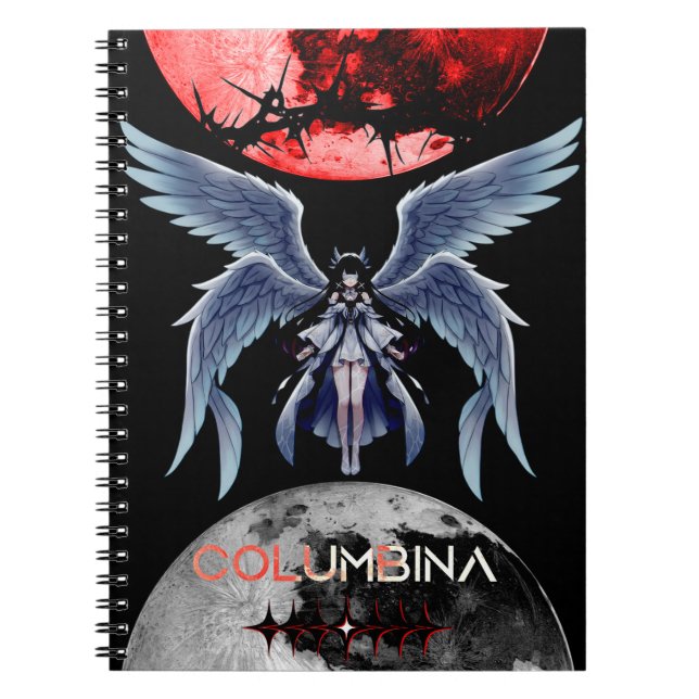 Caderno Espiral columbina - genshin (Frente)