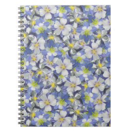 Caderno Espiral Columbines Padrão Sem Costura