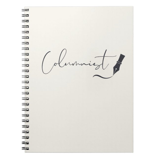 Caderno Espiral Columnist Script Notebook – Minimalist Writing Pen (Frente)