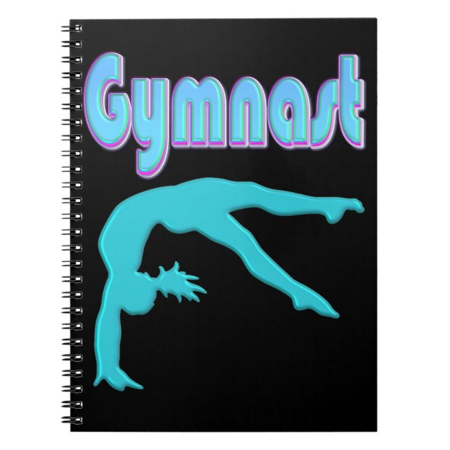 Caderno Espiral Coluna do Gymnast Back Handspring Passo Para Fora  (Frente)
