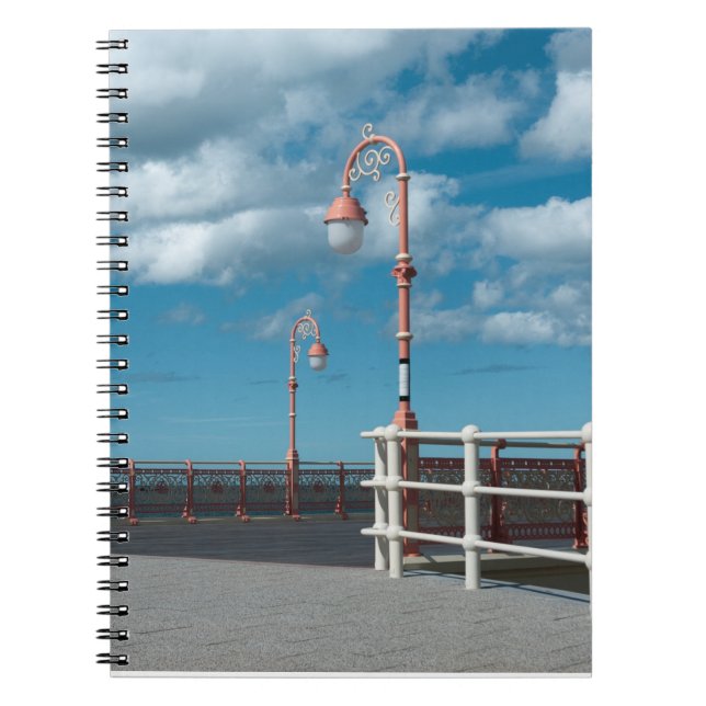Caderno Espiral Colwyn Bay Pier Lamps (Frente)