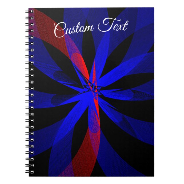 Caderno Espiral com Acento Azul de Mirtilo no Cent (Frente)