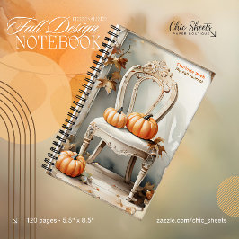 Caderno Espiral com Design de Outono Personalizado