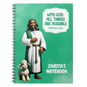 Caderno Espiral Com Deus Todas As Coisas São Possíveis Para Notebo