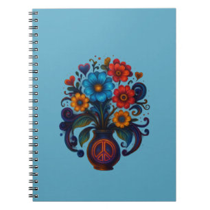 Caderno Espiral com Foto flores 