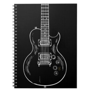Caderno Espiral com guitarra