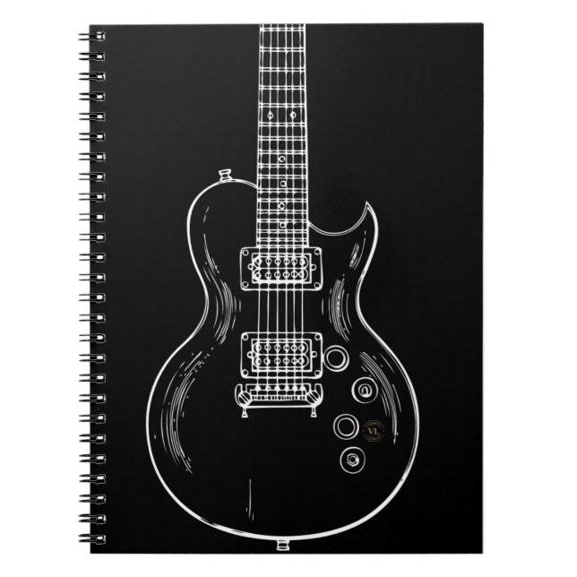 Caderno Espiral com guitarra (Frente)