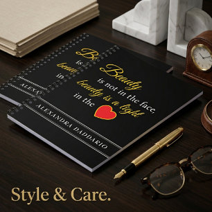 Caderno Espiral com Nome Personalizado e Slogan de