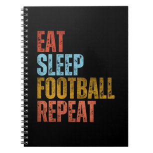 CADERNO ESPIRAL COMA A REPETIÇÃO DE FUTEBOL DE SONO
